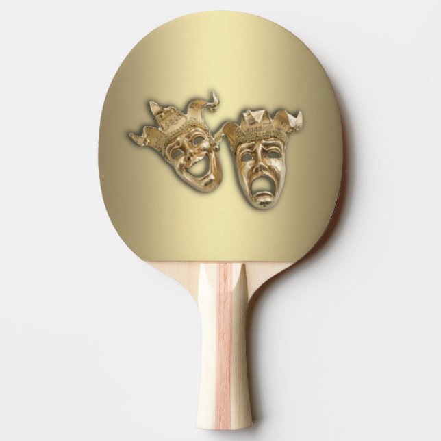Comedy and Tragedy Theater Ping-Pong Paddle (Back)
