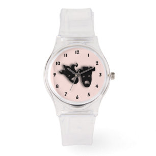 Comedy and Tragedy Theater Pink Watch