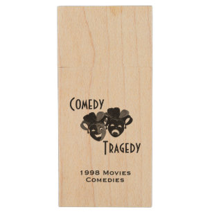 Comedy and Tragedy Theater Wood Flash Drive