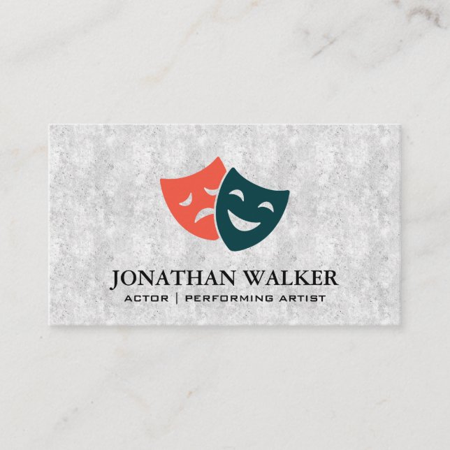 Comedy and Tragedy Theatre Masks Business Card (Front)