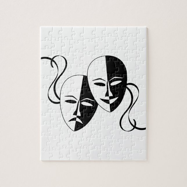 Comedy and Tragedy Theatre Masks/Faces Jigsaw Puzzle (Vertical)