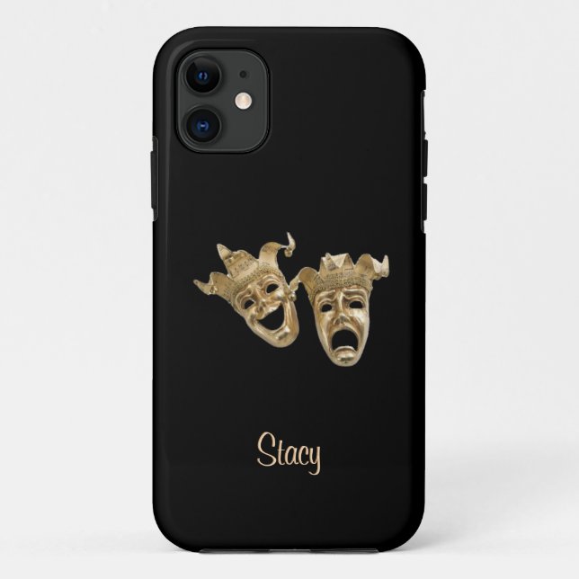 Comedy and Tragedy Unique Theater Monogram Case-Mate iPhone Case (Back)