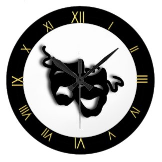 Comedy and Tragedy Unique Theater Wall Clock