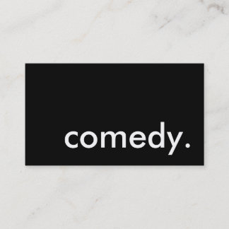 comedy. business card