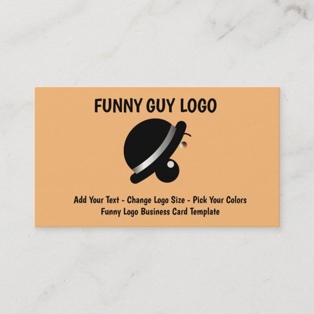 Comedy Logos Clown Business Card (Front)