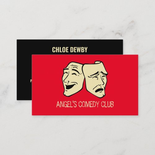 Comedy Masks Comedian Comedy Club Business Card
