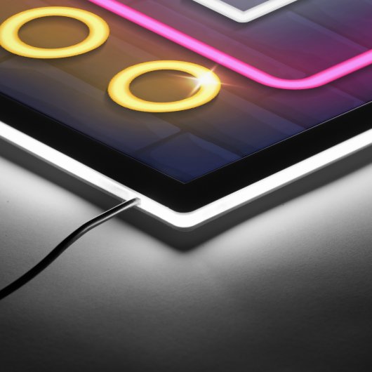 Comedy Night Neon Sign Look  Yellow And Blue (Corner)