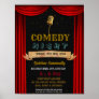 Comedy night school event template poster