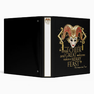 Comedy Of Errors Feast Quote (Gold Version) 3 Ring Binder