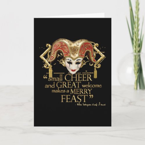 Comedy Of Errors Feast Quote Gold Version Card