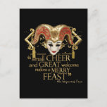 Comedy Of Errors Feast Quote (Gold Version) Postcard