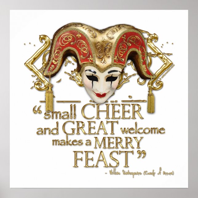Comedy Of Errors Feast Quote (Gold Version) Poster (Front)