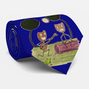 Comedy serenades Tragedy print Neck Tie