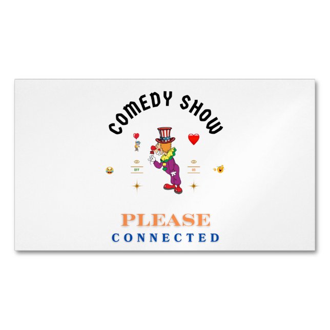 COMEDY SHOW BUSINESS CARD MAGNET (Front)
