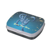 Comedy Tragedy Blue Theatre Mask Party Candy Tin (Side)