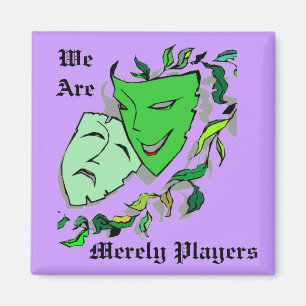 COMEDY & TRAGEDY DRAMA MASKS THEATRE Magnet