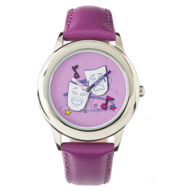 Comedy Tragedy Drama Masks Watch (Front)