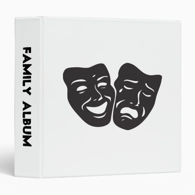 Comedy Tragedy Drama Theatre Masks Binder (Front/Spine)