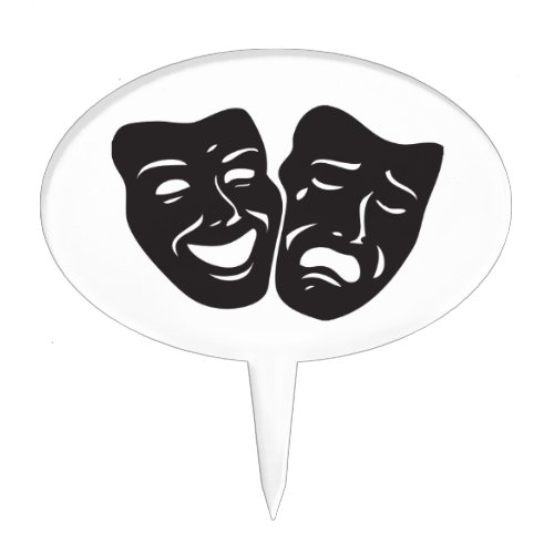 Comedy Tragedy Drama Theatre Masks Cake Topper