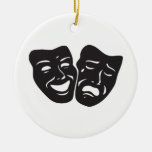 Comedy Tragedy Drama Theatre Masks Ceramic Ornament at Zazzle