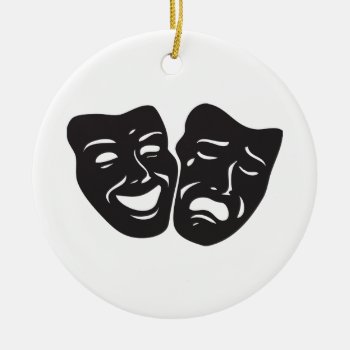 Comedy Tragedy Drama Theatre Masks Ceramic Ornament by StarStruckDezigns at Zazzle