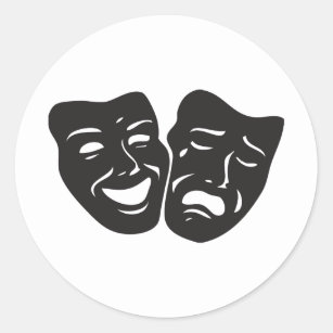  Theatre Drama Masks - Sticker Graphic - Auto, Wall