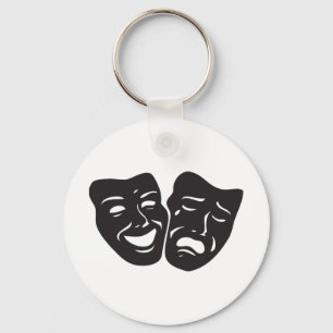Comedy Tragedy Drama Theatre Masks Keychain