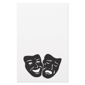Comedy Tragedy Drama Theatre Masks Stationery