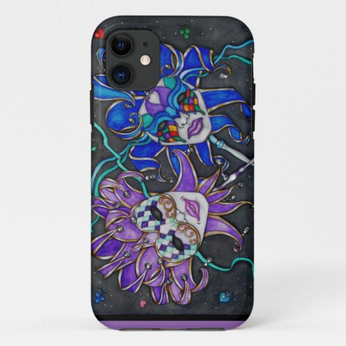 ComedyTragedy Jester Masks iPhone 11 Case