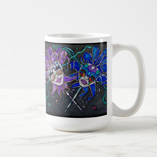 Comedy/Tragedy Jester Masks Coffee Mug (Right)