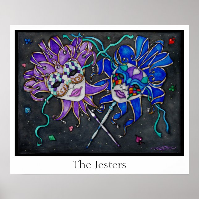 Comedy/Tragedy Jester Masks Poster (Front)