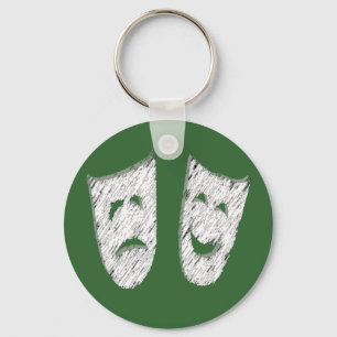 Comedy Tragedy Keychain
