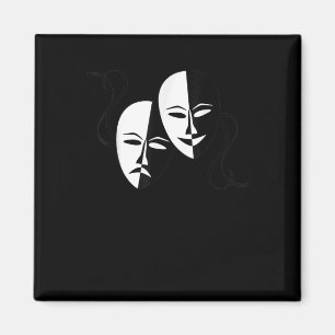 Comedy Tragedy Masks Actor Gift Magnet
