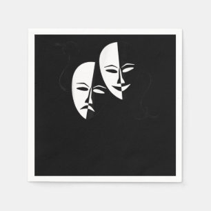 Comedy Tragedy Masks Actor Gift Napkins