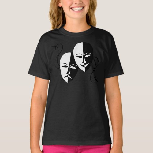 Comedy Tragedy Masks Actor Retro T_Shirt