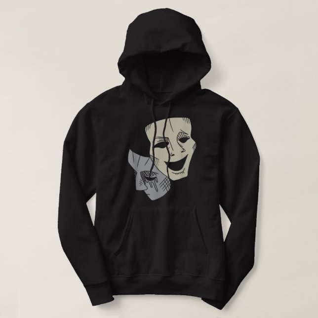Comedy Tragedy Masks Theater Drama Club Matching G Hoodie (Design Front)