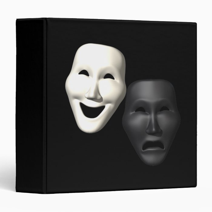 Comedy Tragedy Masks Vinyl Binders