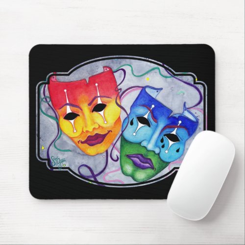 Comedy  Tragedy Mouse Pad