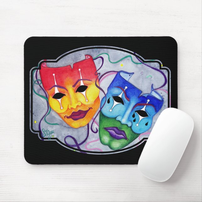 Comedy & Tragedy Mouse Pad (With Mouse)