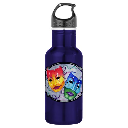Comedy  Tragedy Stainless Steel Water Bottle