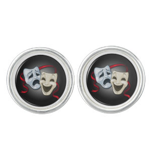 Comedy & Tragedy Theater Mask Cufflinks