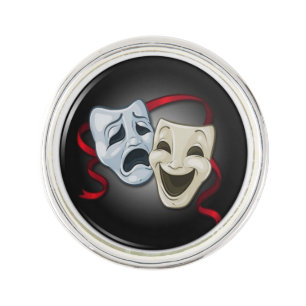 Comedy & Tragedy Theater Mask Lapel Pin