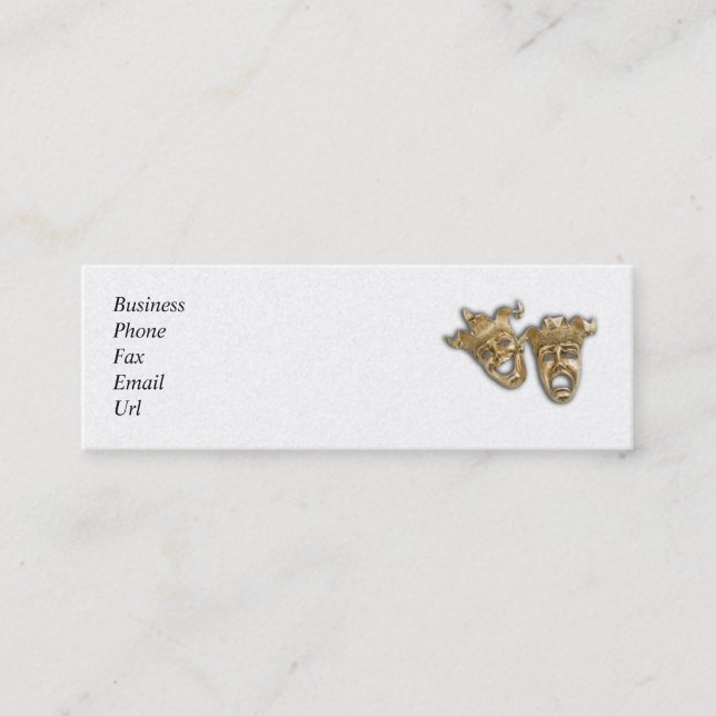 Comedy & Tragedy Theater Masks Cards Business (Front)