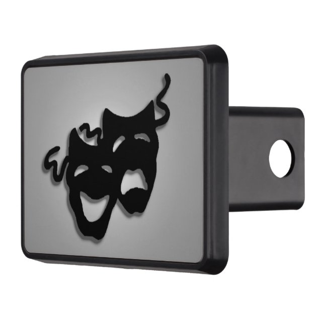 Comedy Tragedy Theater Masks Hitch Cover (Left)
