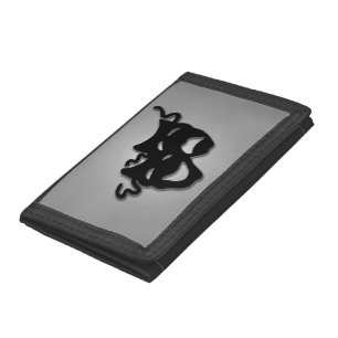 Comedy Tragedy Theater Masks Trifold Wallet