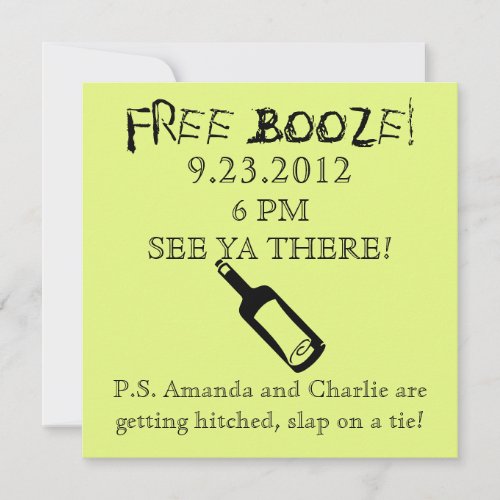 Comedy Wedding Invitation, Humor