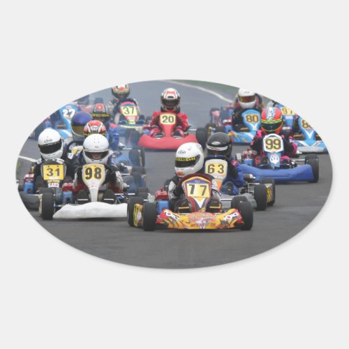 Comer cadet go karting kart race oval sticker