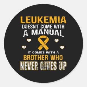Comes With A Brother Who Never Gives Up T Classic Round Sticker