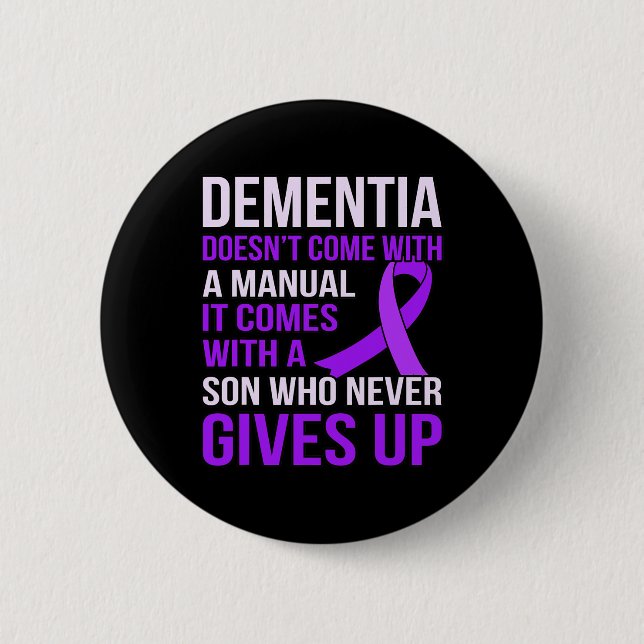 Comes With A Son Alzheimerheimer's Awareness Graph Button (Front)
