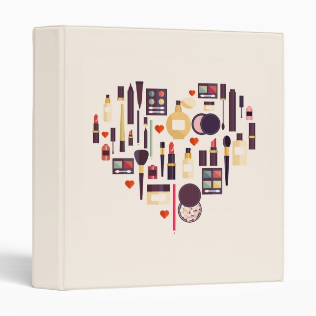 Comestics Heart 3 Ring Binder (Front/Spine)